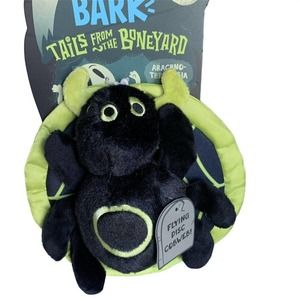 Bark Halloween Dog Chew Toy Crinkle Spider Web Ball Fetch Boneyard NWT Gift